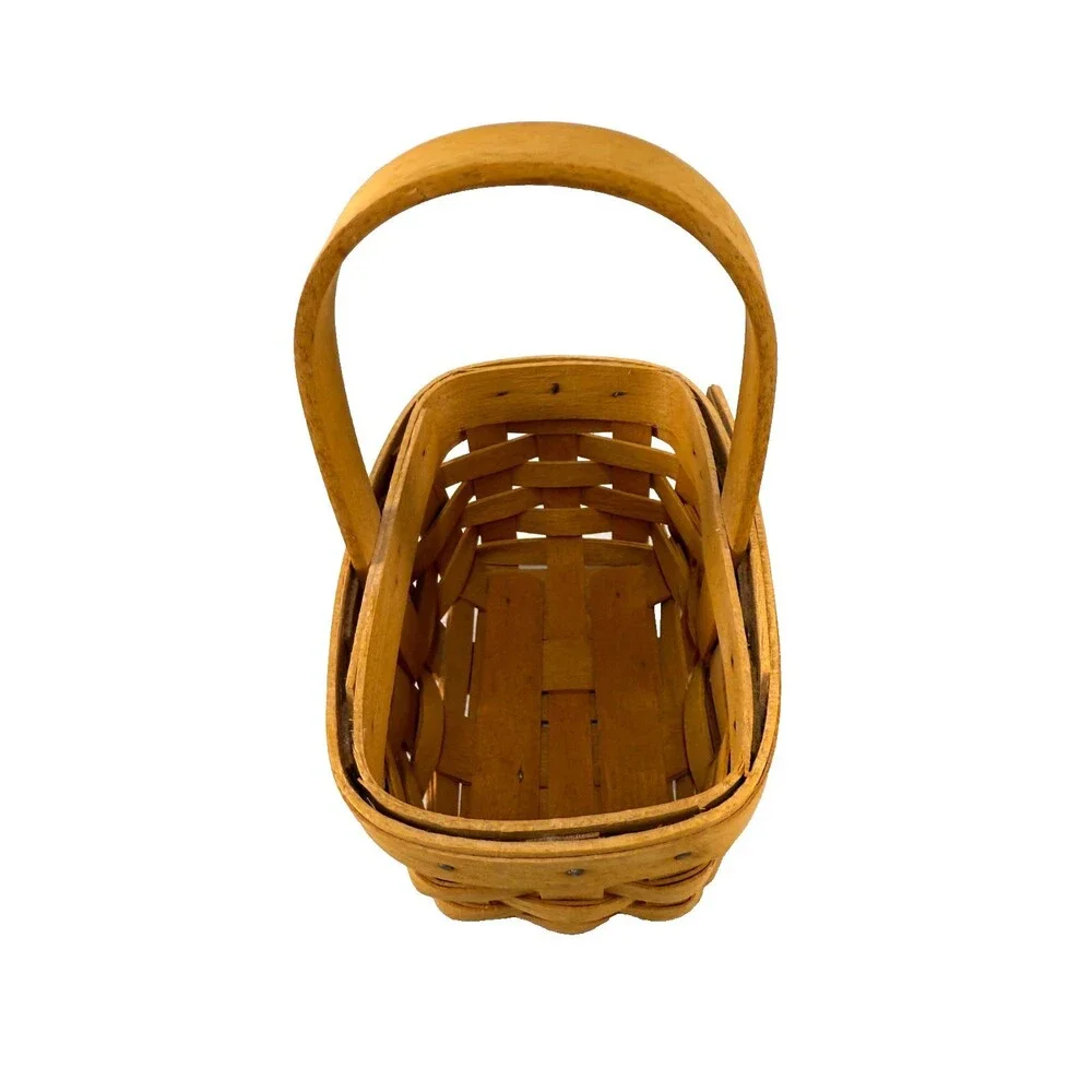 1995 Longaberger Horizon of Hope Basket w/Rose Liner & Protector 5.75L 3.75W 3H